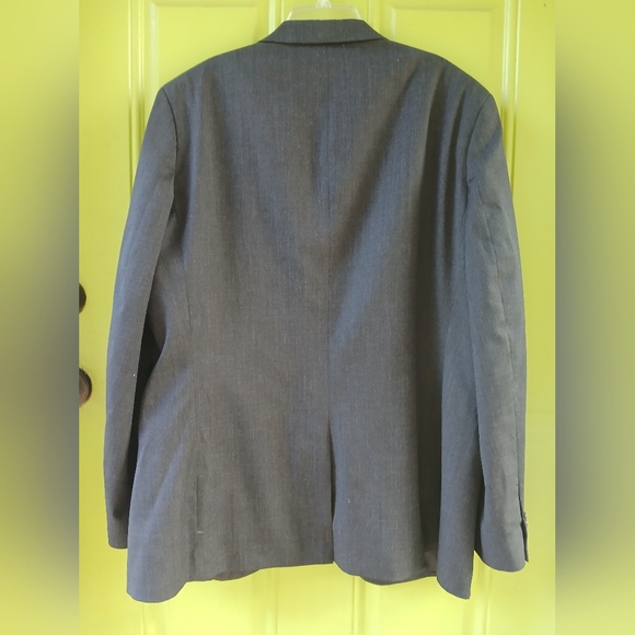 Banana Republic 46R Gray Wool blend Suit Jacket Tailored Slim Fit Made in Egypt - Picture 12 of 16